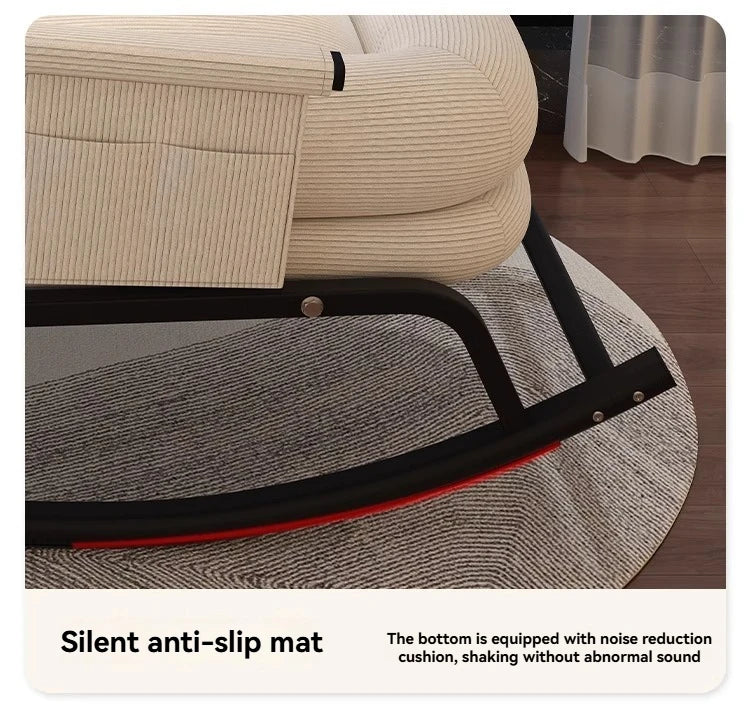ASwinging Chair, Lounge Chair, Adults Can Sleep, Creamy Style Dog House Rocking Chair, Single Lazy Person, Home Small Sofa