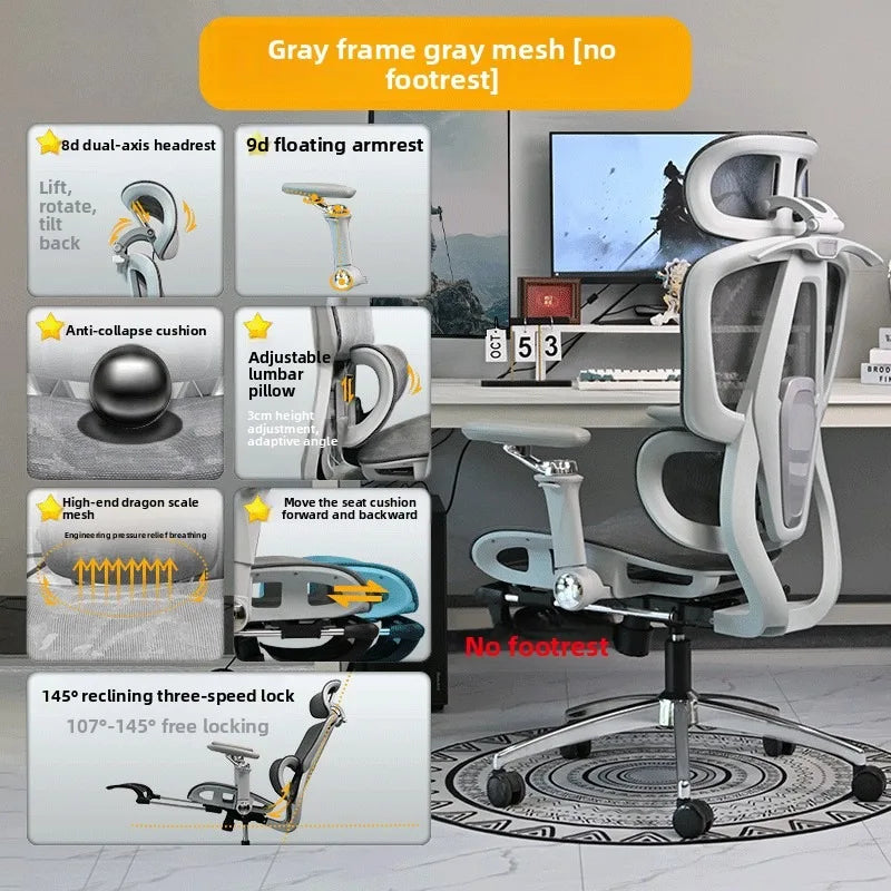 Ergonomic 9D Armrests Computer Chair Office Chair Gaming Recliner Study Chair Home Use Comfortable Gaming Chair Office Furniture