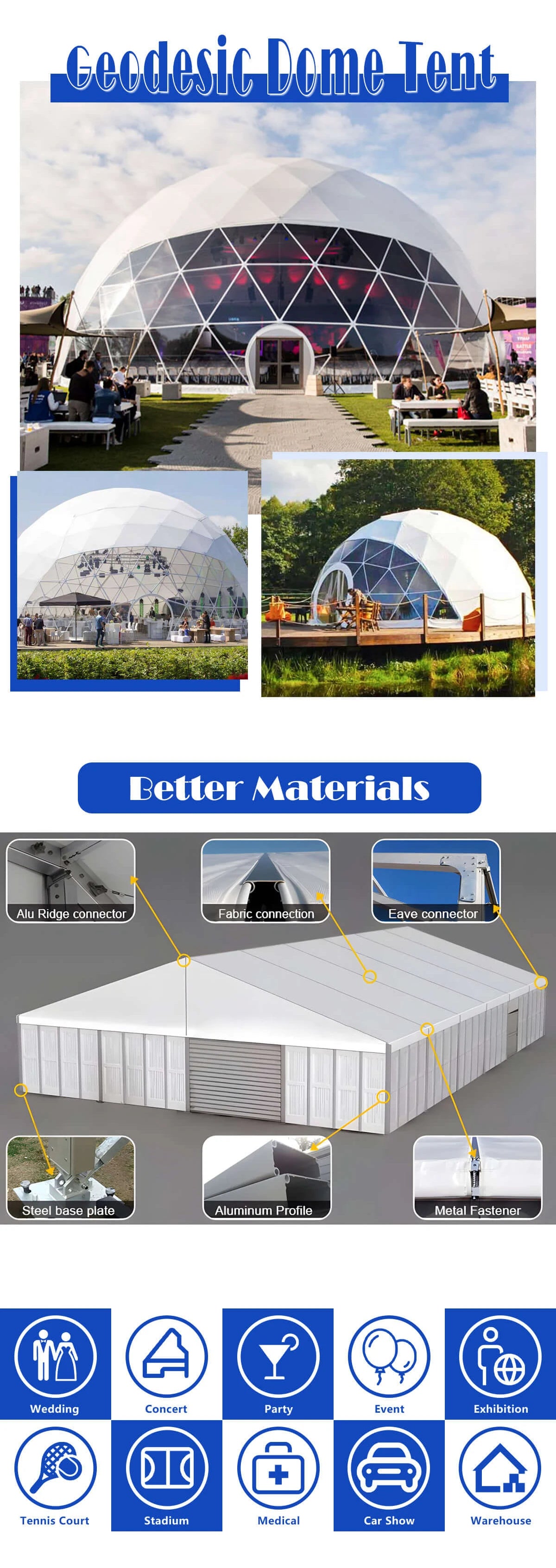 Luxury Transparent Marquee Tent Outdoor Wedding Event Canopy for Garden Party Hotel Banquet Aluminum Frame Tent Commercial Tent