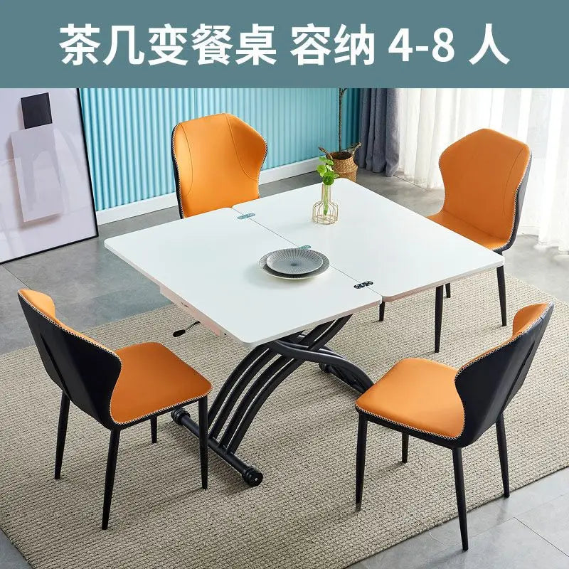 Lifting coffee table folding telescopic household dining table dual-purpose creative simple small apartment living room