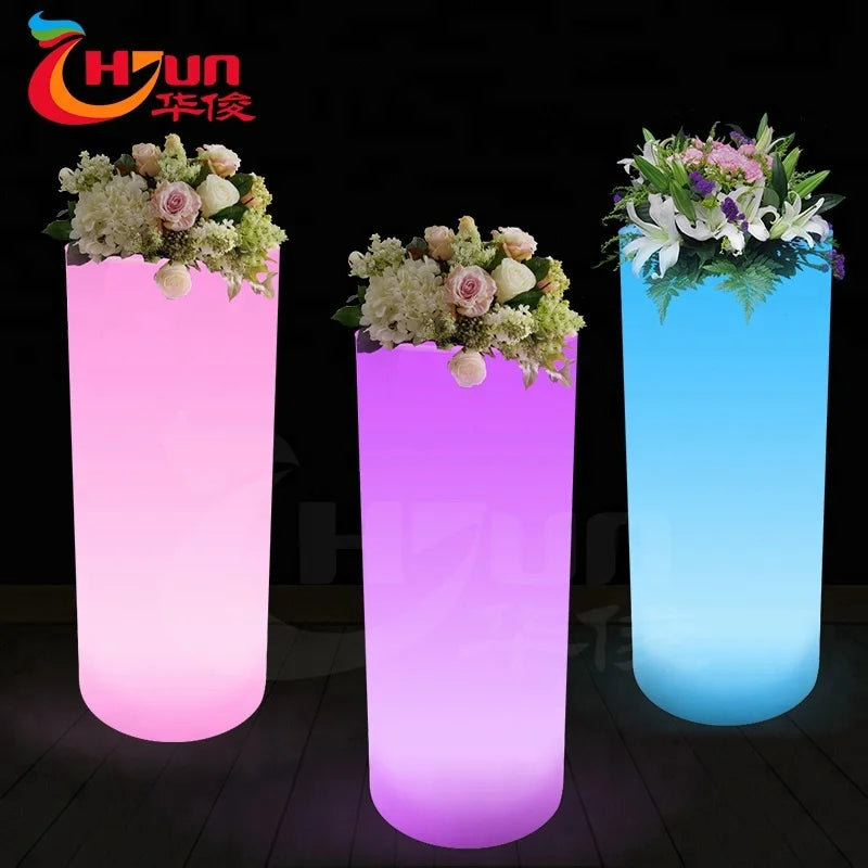Garden Flower Pot Outdoor Furniture Changing Led Flower Pot,led Planter Pots