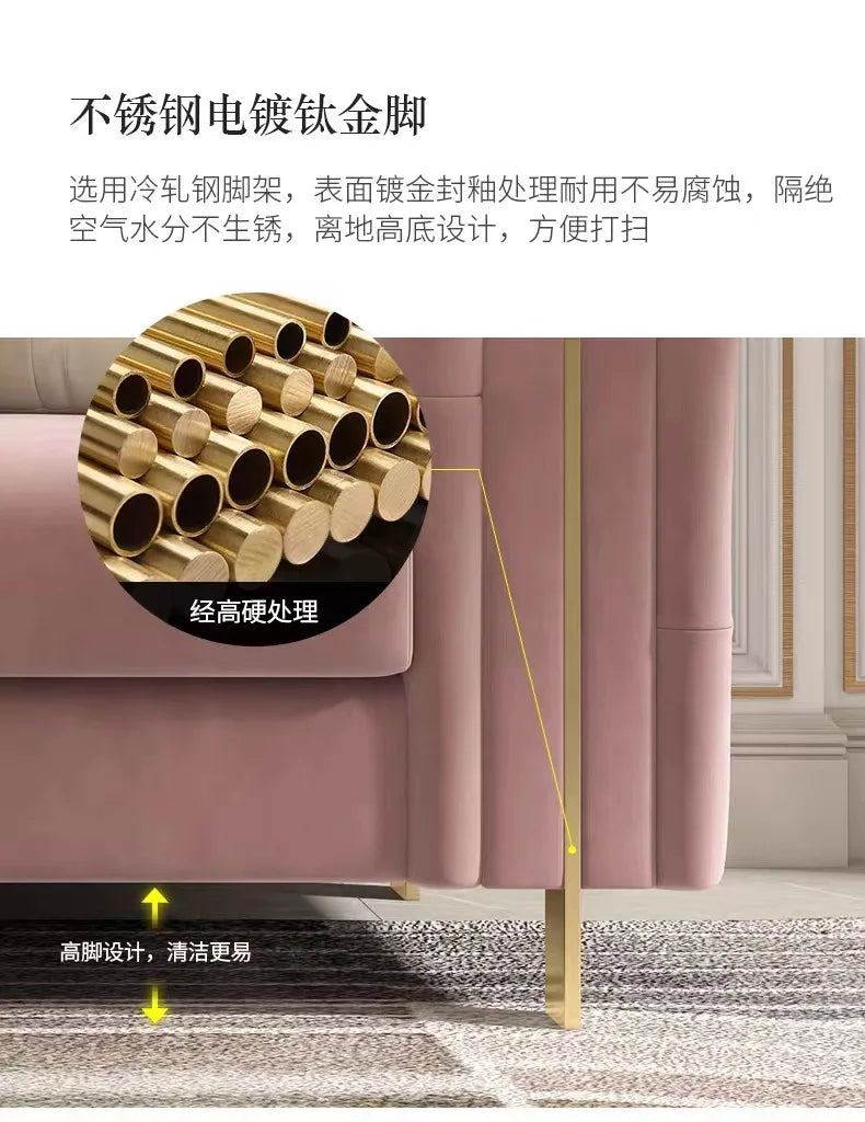 Light luxury fabric pull-button sofa, living room modern minimalist small apartment velle high-back tiger chair furniture
