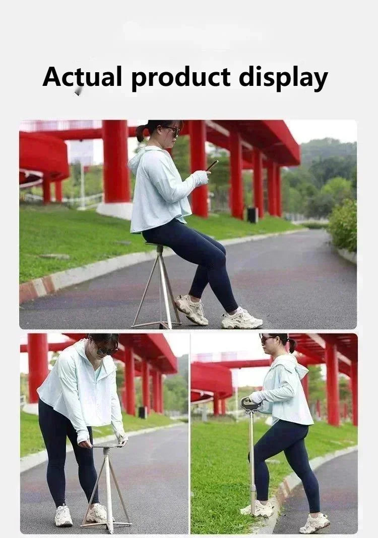 Multifunctional Walking Aid Stool/cane Chair Non-slip Folding Portable Lightweight Walking Aid Four-legged Cane For Sitting