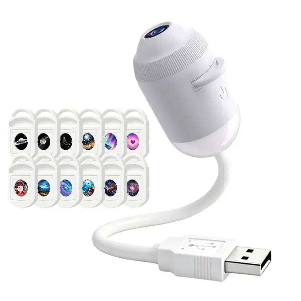 USB Starry Sky Projector Lamp 2 in 1 Night Light with Touch Control Adjustable Brightness Clear HD Image for Bedroom Decor Gift