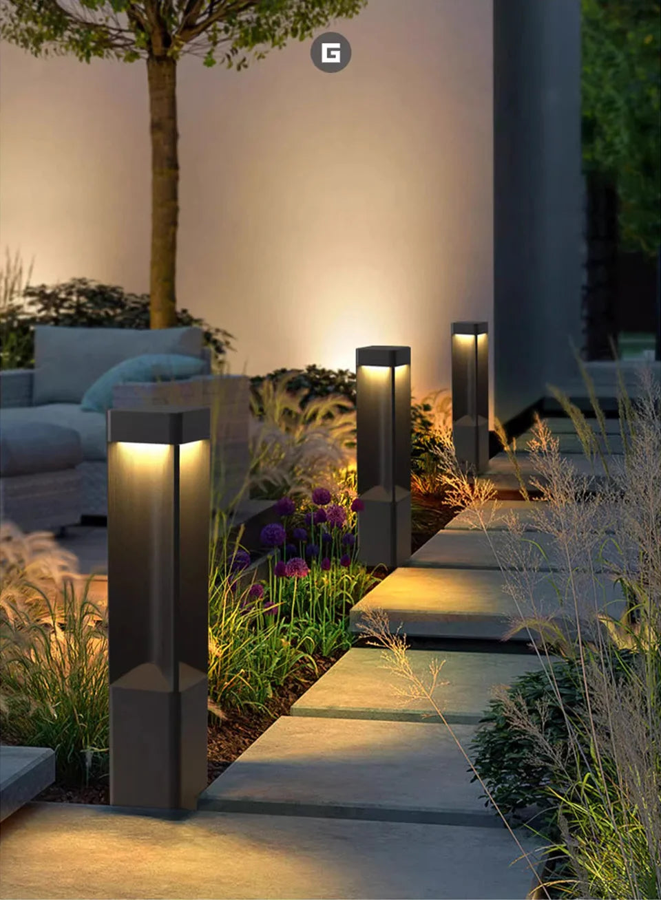 LED Lawn Lights Modern Waterproof Outdoor Garden Lamp Stainless steel Landscape Lighting for Yard Pathway Patio Villa Park Decor
