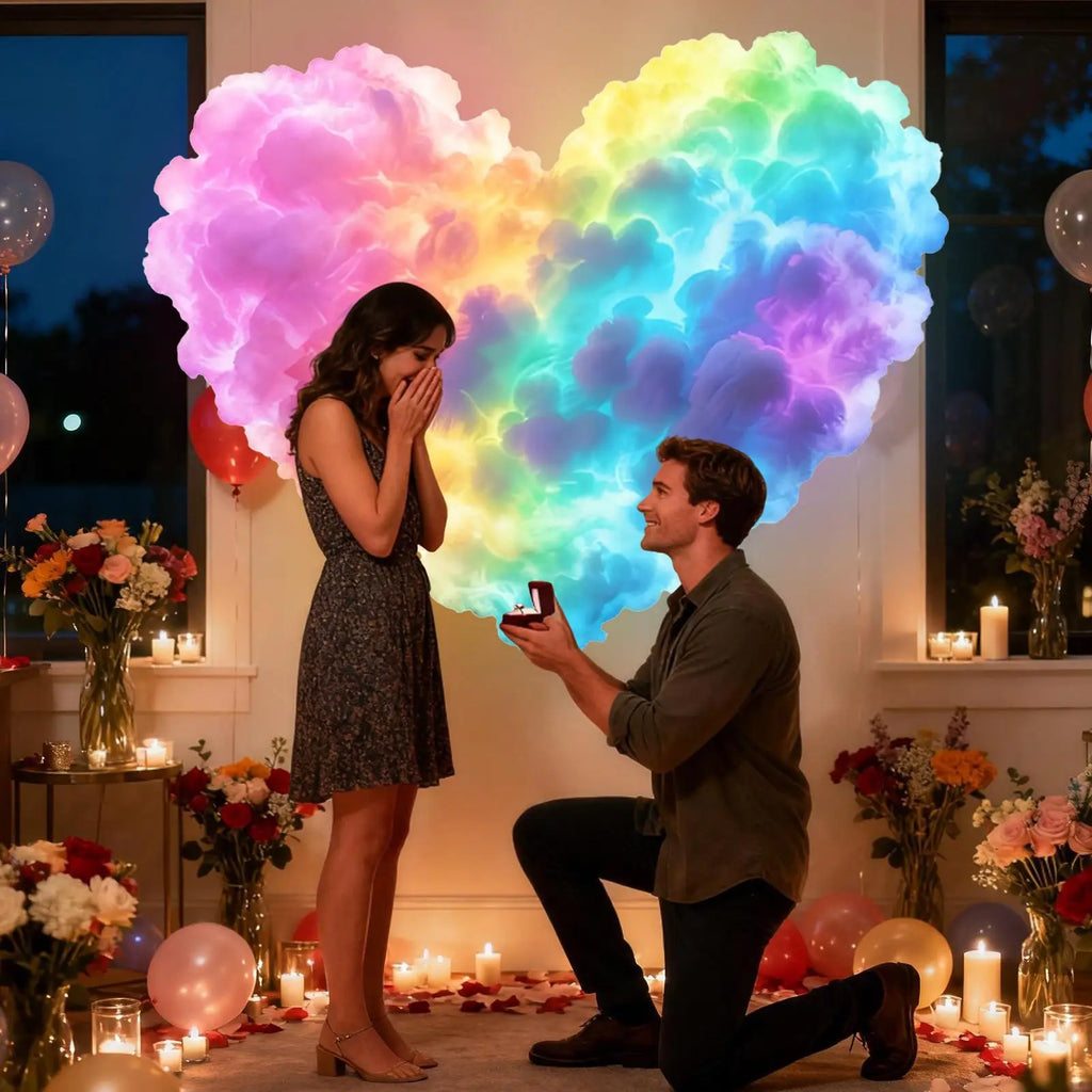 3D Thunder Cloud LED Light with Music - USB Powered Mood Lamp for Ceiling, Bedroom, Desk, Party, Festival & Photography Decor