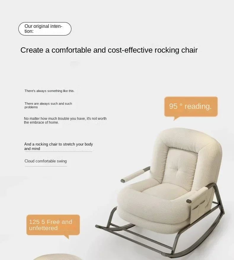 Lazy rocking chair Lazy sofa Home balcony Leisure living room Siesta chair Single Internet celebrity bedroom Siesta recliner