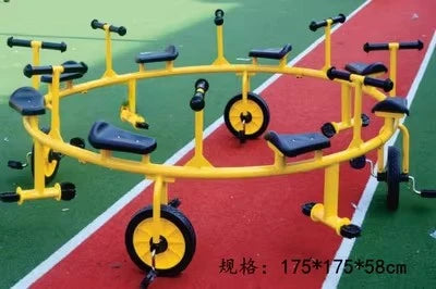 Tricycles, children's two person bicycles, outdoor twin bicycles, three person bicycles, multiple person rotating carts