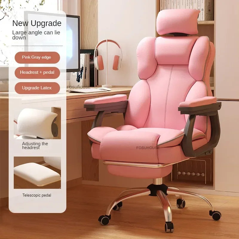Ergonomic Office Chair Lifting Rotating Armchair Home Game Computer Chair European Backrest Comfort Seating