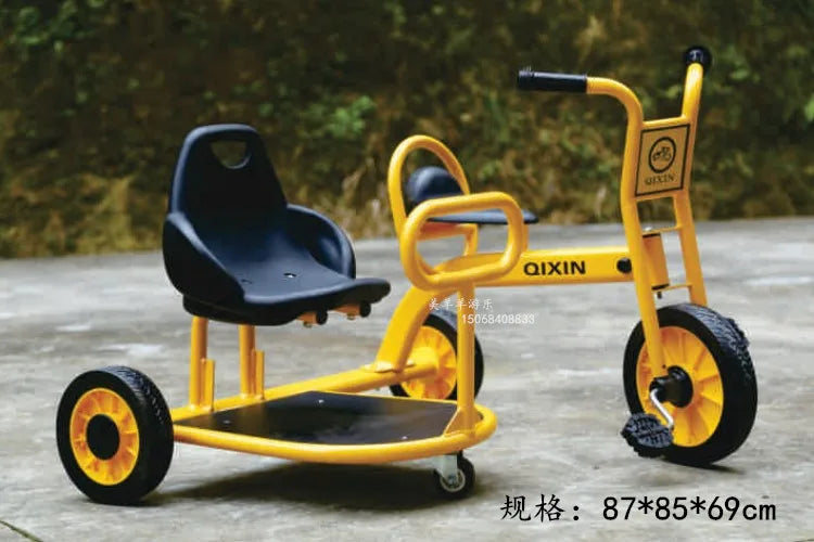 Tricycles, children's two person bicycles, outdoor twin bicycles, three person bicycles, multiple person rotating carts
