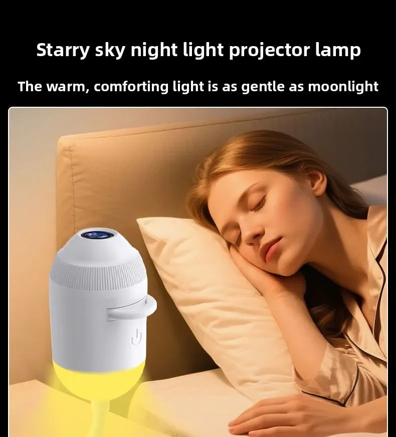 USB Star Projector Night Light Romantic Nebula Atmosphere Lamp for Car Interior Home Bedroom Decor USB Charging