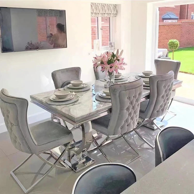 Furniture Modern Wedding Furniture Dining Tables Modern Luxury Dining Table Set 6 Seater