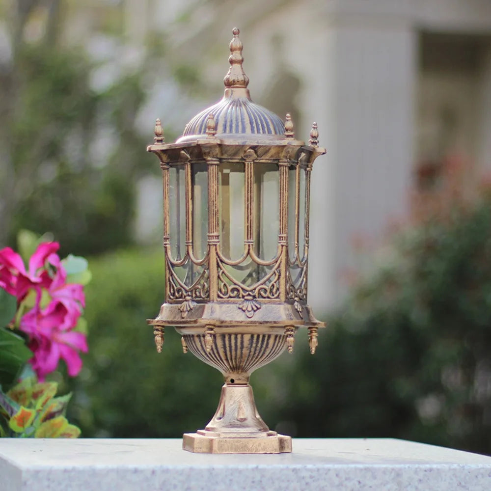 High Quality Antique Vertical Solar Garden Light Aluminum Outdoor Light Emitting Diode Solar Garden Pole Light