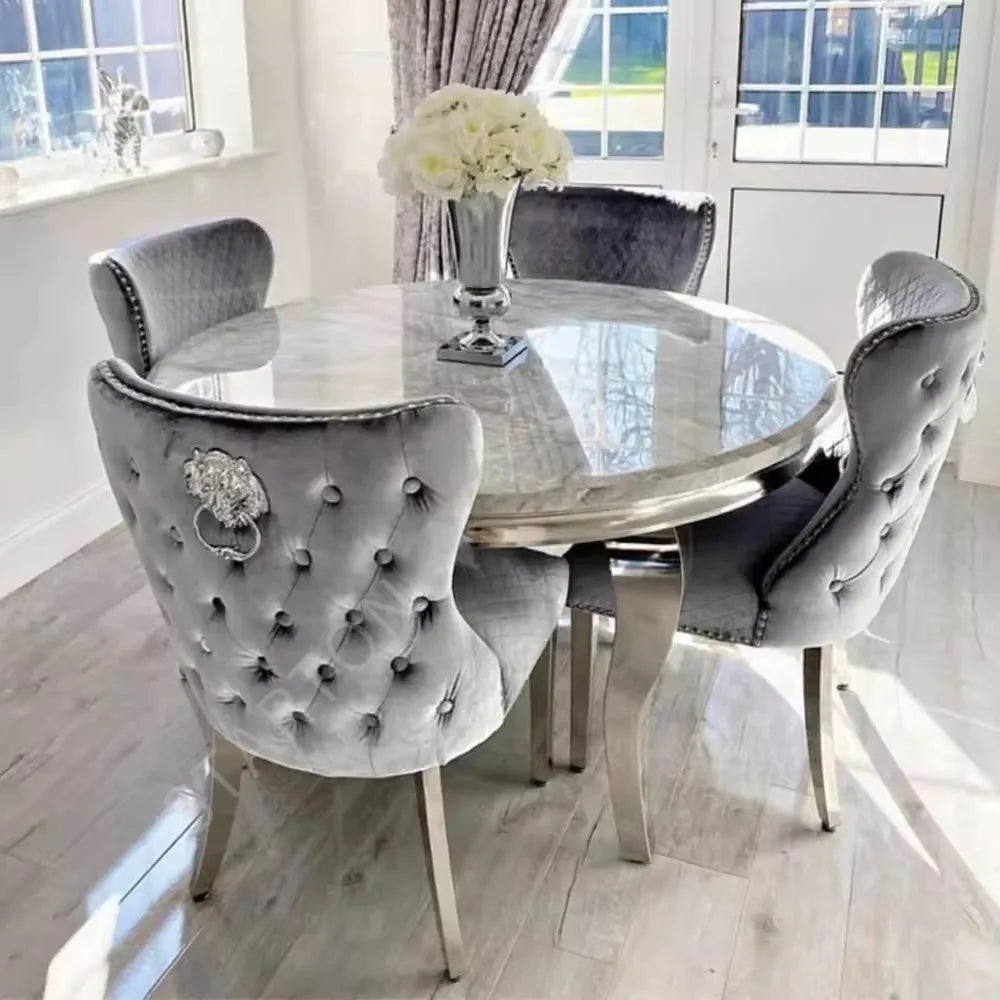 Online Furniture Shop Simple Elegant Kitchen Furniture Durable Luxury Dining Room Set Exquisite Dining Table Set With 4 Chairs