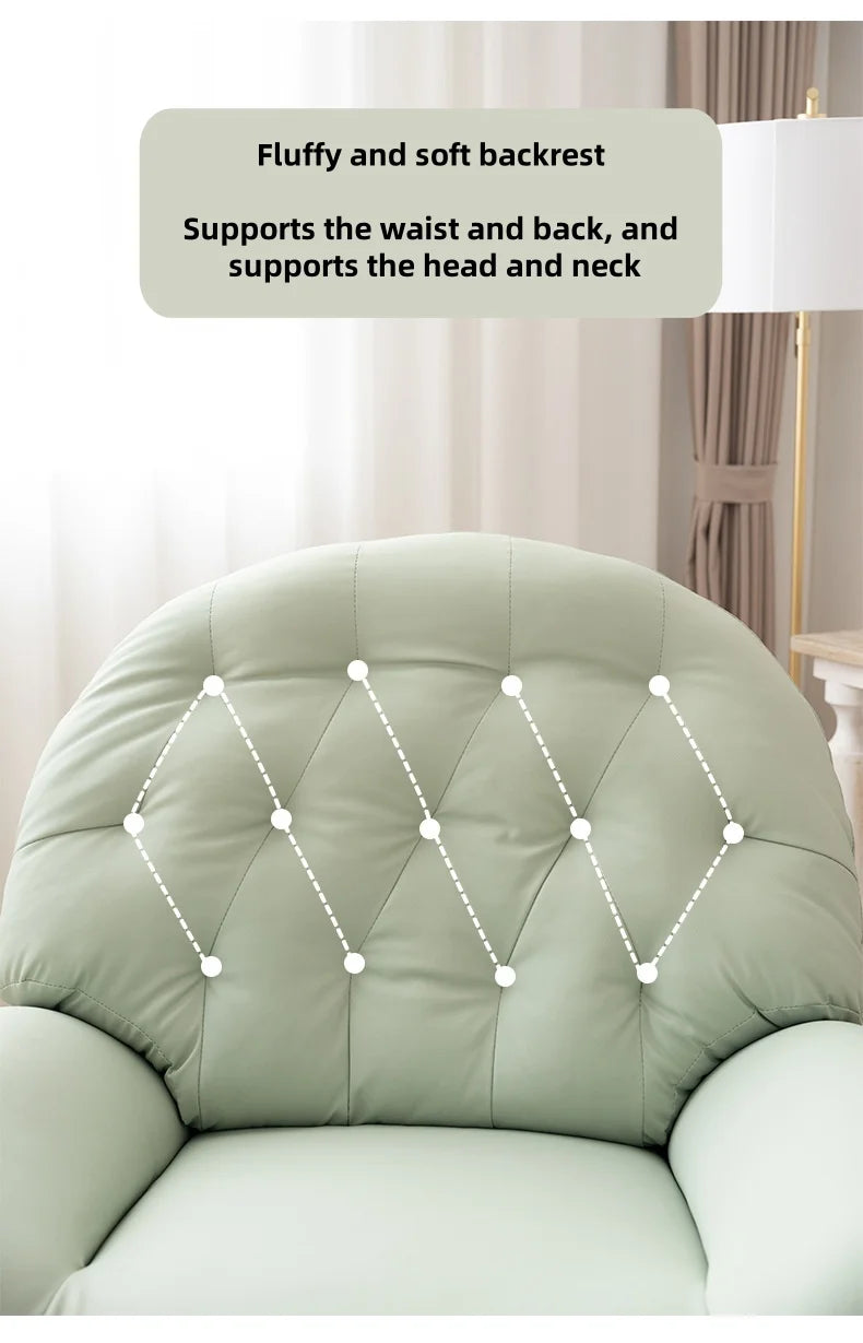 Modern Design Leather Massage Lounge Chair Retractable Frame Living Room Furniture Set Fabric Lounge Chair Sofa