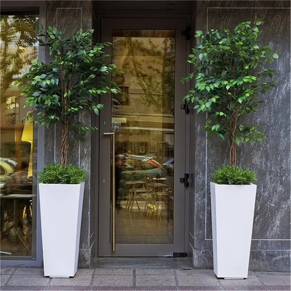 Solar-Charged Large Glowing LED Garden Light Illuminated Outdoor Flower Pot Planter for Home Planter Solar Outdoor Illuminated