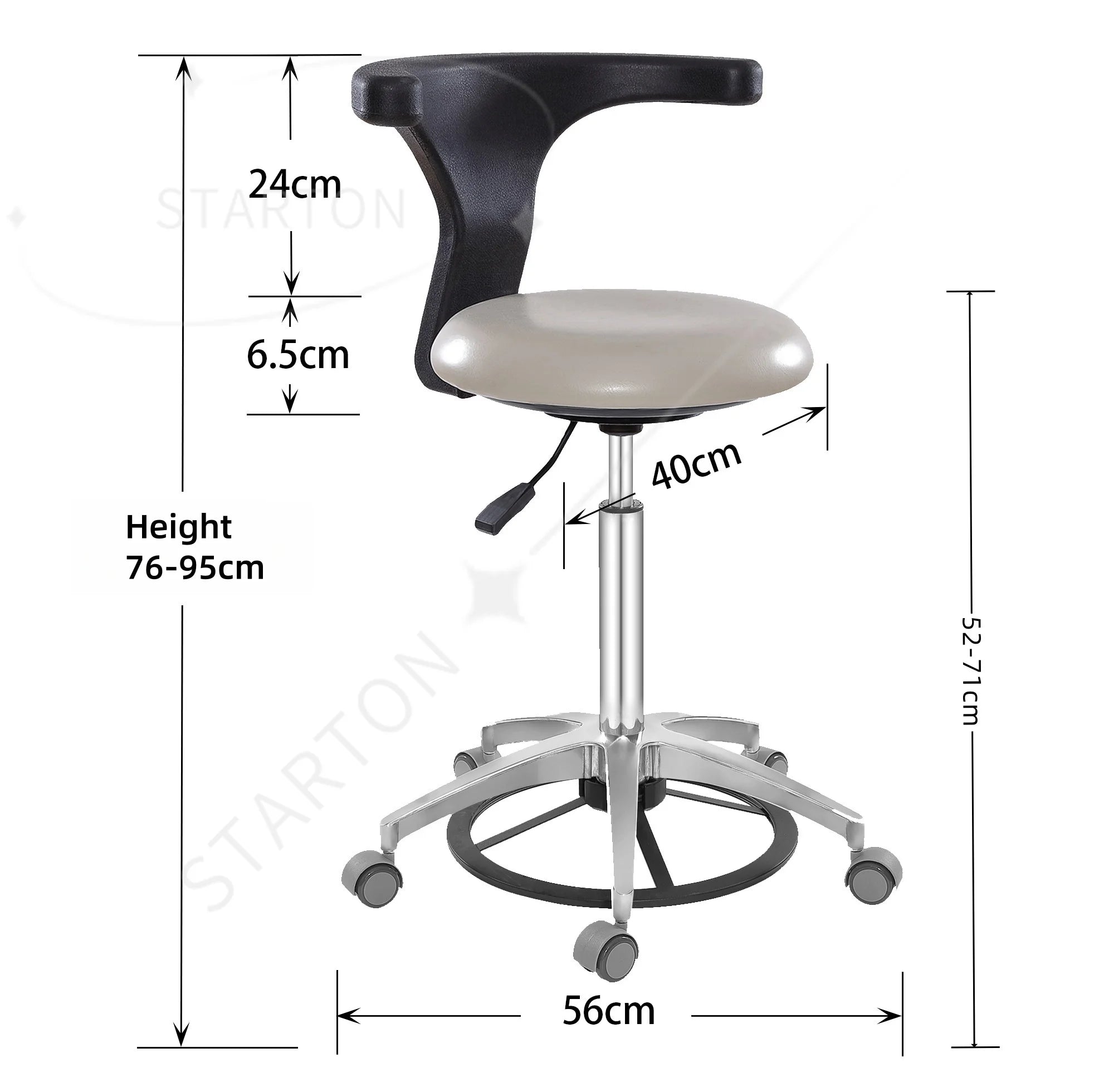 AntluPlus Swivel Dental Stool Professional Hospital Clinic Dentist Chair Ergonomic Doctor Chair