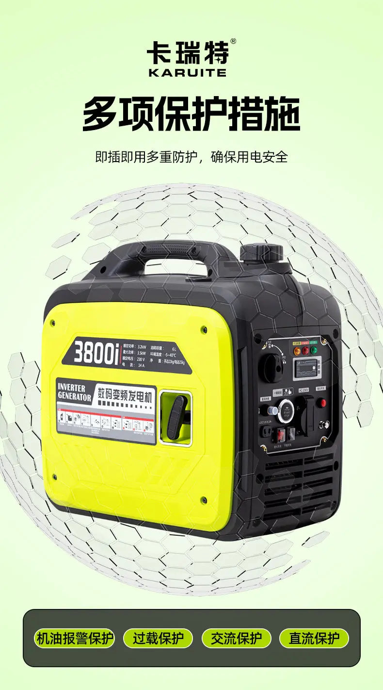 generator 220v high power small household frequency conversion silent mini outdoor camping portable