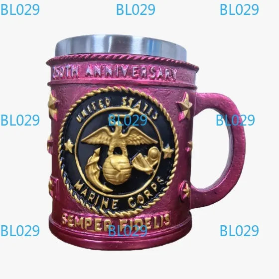 Mug Creative Resin Stainless Steel Water Cup Personalized Wine Glass Gift Decorative Ornament