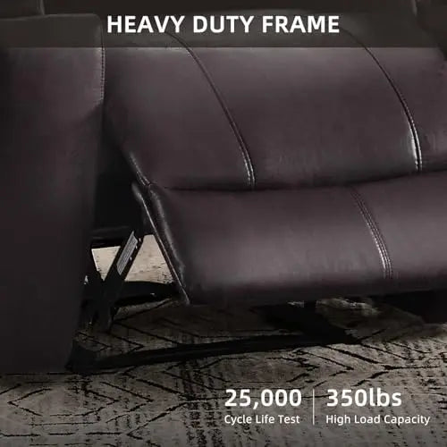 （Local US Inventory）Leather Recliner Chair, Manual Recliner Chair for Adults with Overstuffed Arms and Back, Single a Recliner w