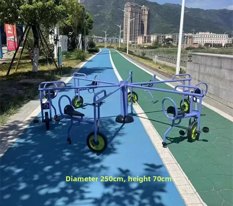 Children's track rotating car Kindergarten rotating car Bicycle Amusement park Multi-person car Special for preschool education