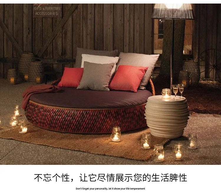 Nordic PE Rattan Woven Beach Chairs Terrace Garden Outdoor Chairs Light Luxury High-end Outdoor Furniture Patio Leisure Chair