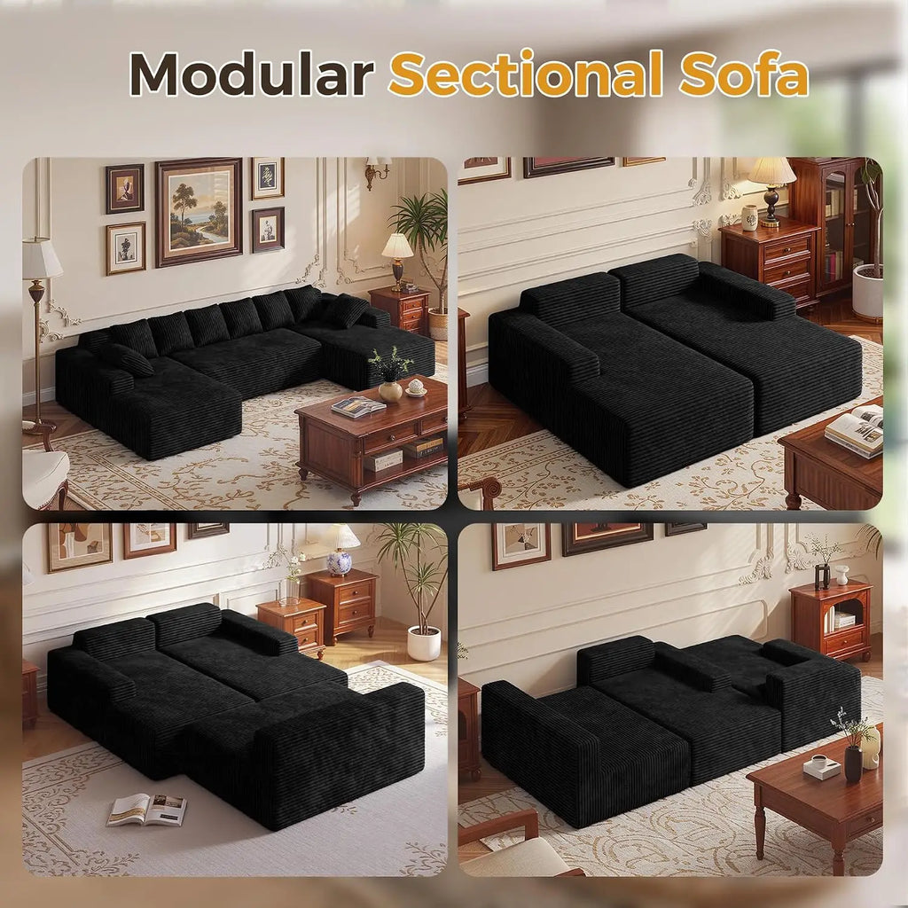 Modular Sectional Sofa Couches L-Shape Couch 3 Seat Modular Sofa Memory Foam Sectional Couches for Living Room,, Customized