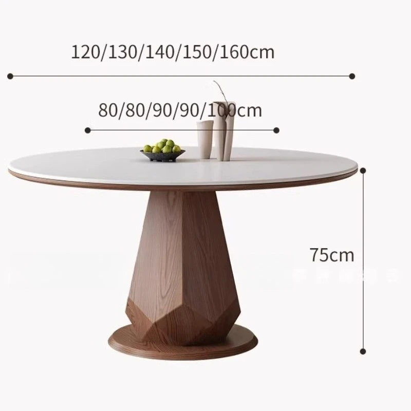 Extra Turntable Dining Table Together Friend Convenience Design Dining Table Modern Simple Home Furniture Mesa De Comedor XY40CZ