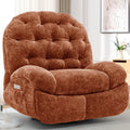 Oversized Swivel Recliner Chair, Comfortable Soft Shaped Recliner with  Ports and Storage for Living Room