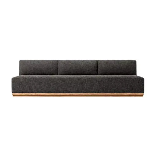 Nordic Outdoor Teak Sofa Set Solid Wood Waterproof Leisure Sofa and Coffee Table Combo for Villa Courtyard Homestay Patio