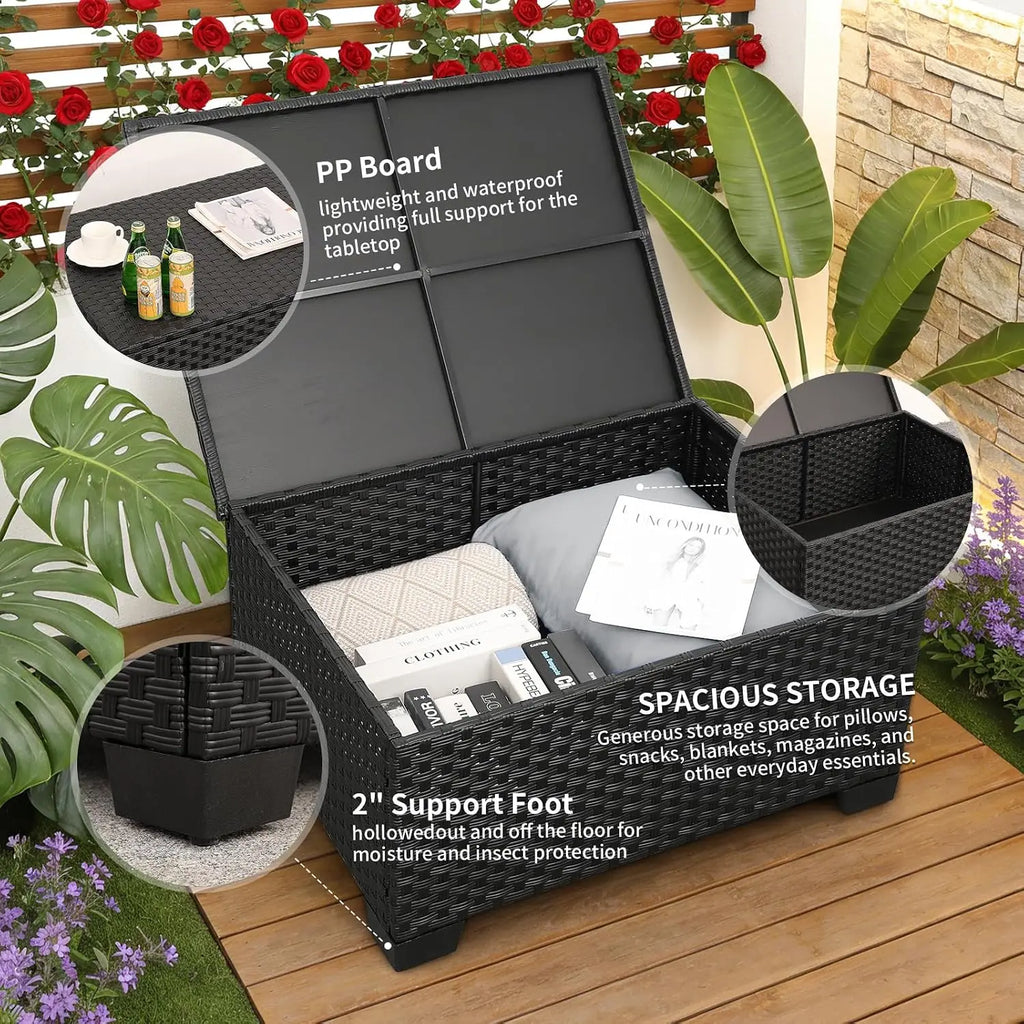 6 Pcs Outdoor Furniture Sets Patio Furniture Set with 45" Fire Pit Patio Couch Outdoor Chairs 60000 BTU Steel Propane, Custom