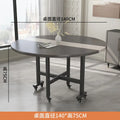 Folding dining table household 10 people small apartment foldable table rental room dining table movable Nordic simplicity