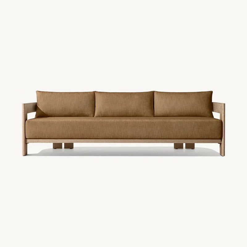 High End Modern Teak Outdoor Sofa Set Modular Luxury Solid Wood Furniture For Residential Patio Garden Relaxation Area