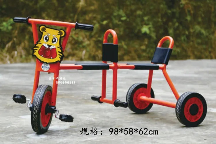 Tricycles, children's two person bicycles, outdoor twin bicycles, three person bicycles, multiple person rotating carts