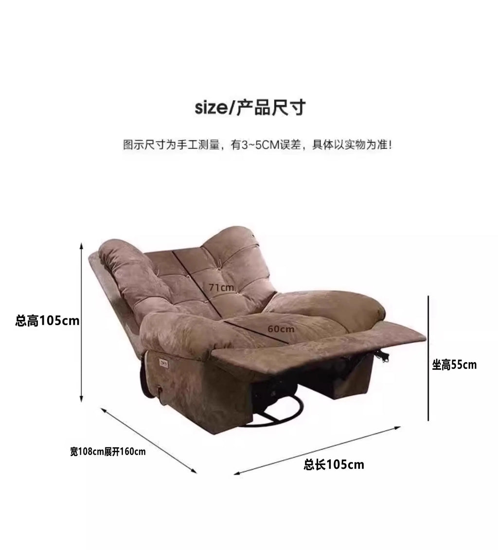 Internet celebrity lazy sofa can sleep cloud single electric multi-function living room balcony rotating recliner storage