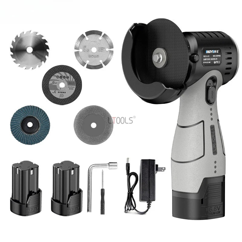 16.8V Mini Brushless Angle Grinder Digital Lithium Ion Portable Polishing Machine Cutting Polishing Handheld Electric Tools 1 Pc