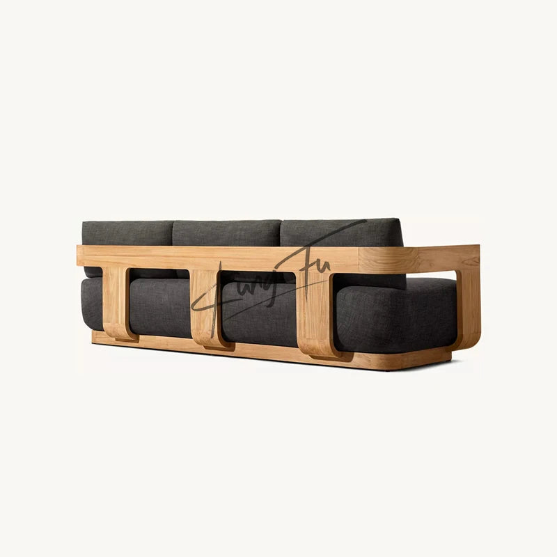 Teak Wood Outdoor Furniture Combination Sofa Set Garden Courtyard Garden Hotel Apartment