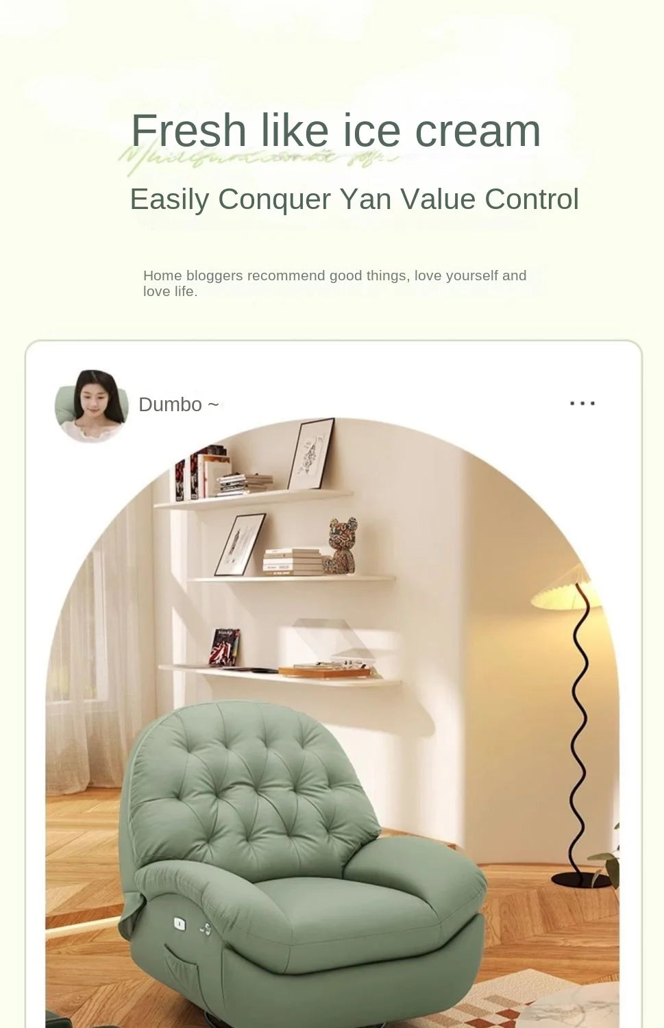 Single Sofa Rocking Chair-Modern Simplicity Design Multifunctional Lying Sleeping Electric Fabric Chair Recliner Sofa