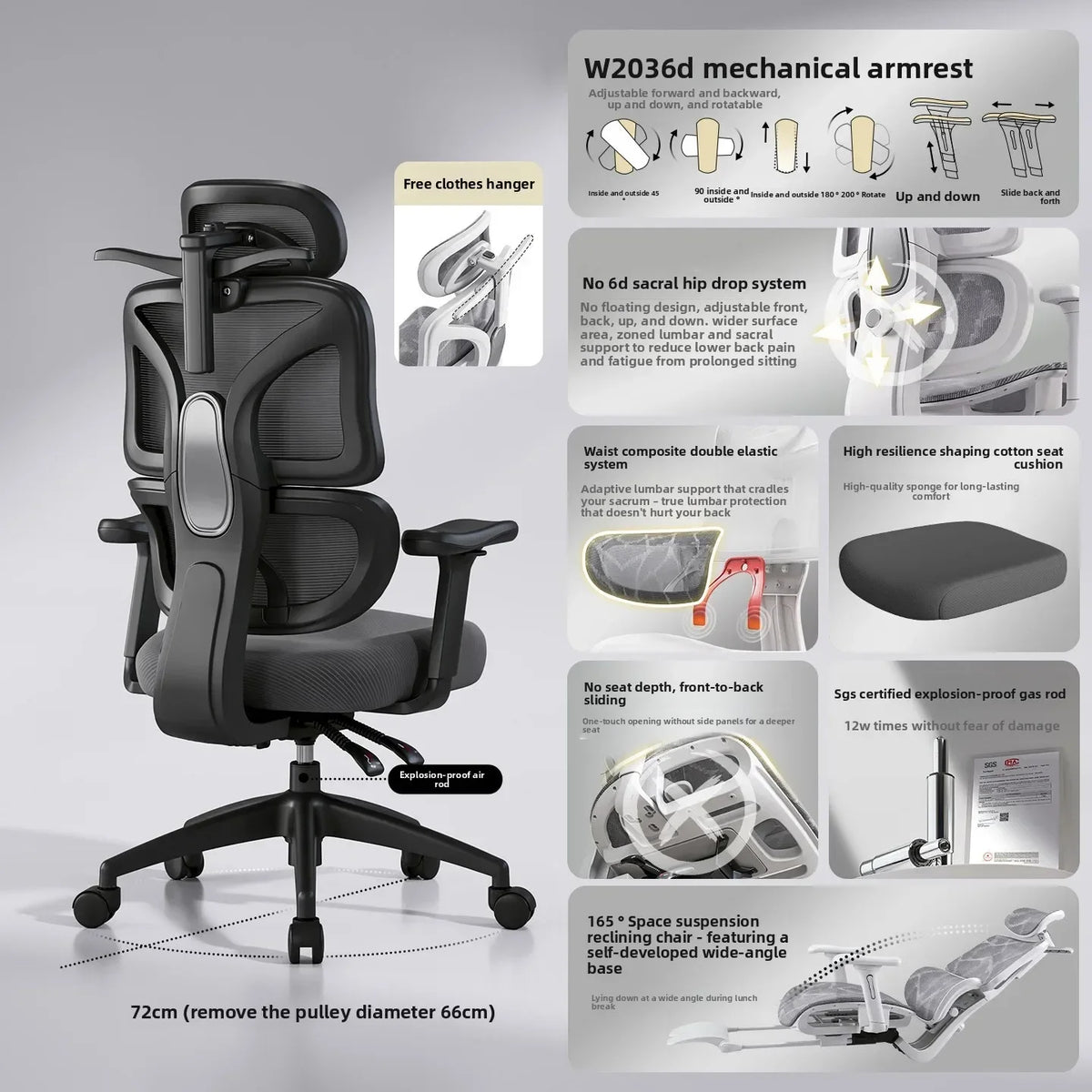 Stable New Ergonomic chair, computer chair, reclining comfort, gaming chair, office chair, reclining seat