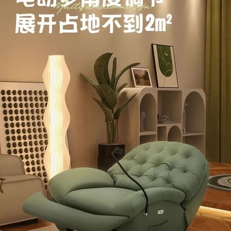Electric Eggshell Lounge Chair Single Sofa for Living Room Bedroom Small Apartment Multi Functional Lazy Cinema Seat