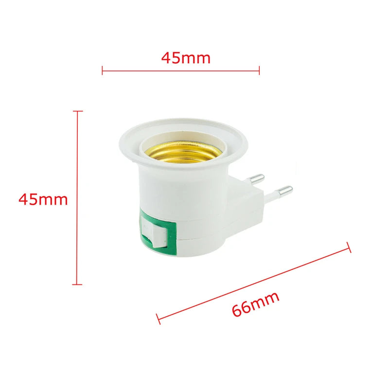E27 Lamp Base Bulb Holder Light Socket EU US Plug Wall Flexible Bendable Holder Lamp Adapter Light Base With On/Off Switch
