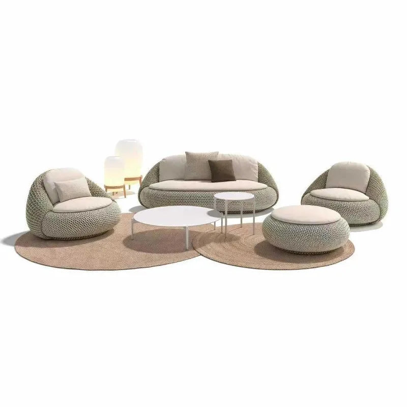 Outdoor rattan sofa, patio, balcony, garden leisure furniture