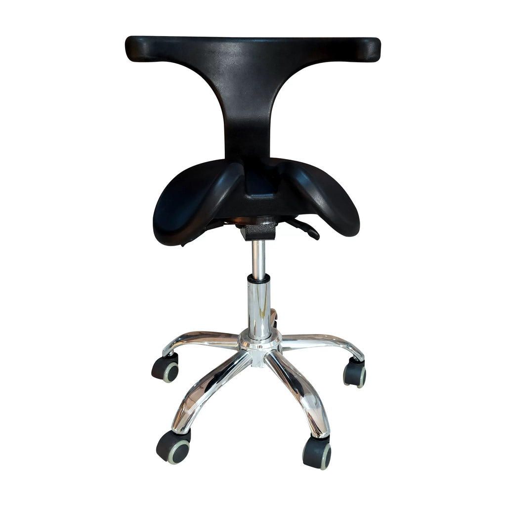 Dental Stool Adjustable Chair with Backrest Barber Salon Rolling Stool with Silent Casters Beauty Tattoo Stool Hydraulic Lift