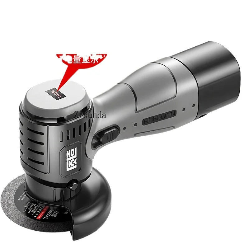 Mini angle grinder, genuine polishing machine, hand grinder, lithium electric cutting machine, household handheld small