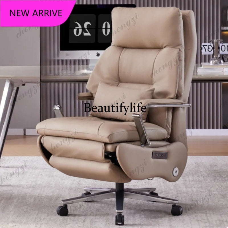 CC  Wheels Massage Office Chair Nordic Leather Modern Comfortable Design Chairs Recliner Computer Silla De Escritorio