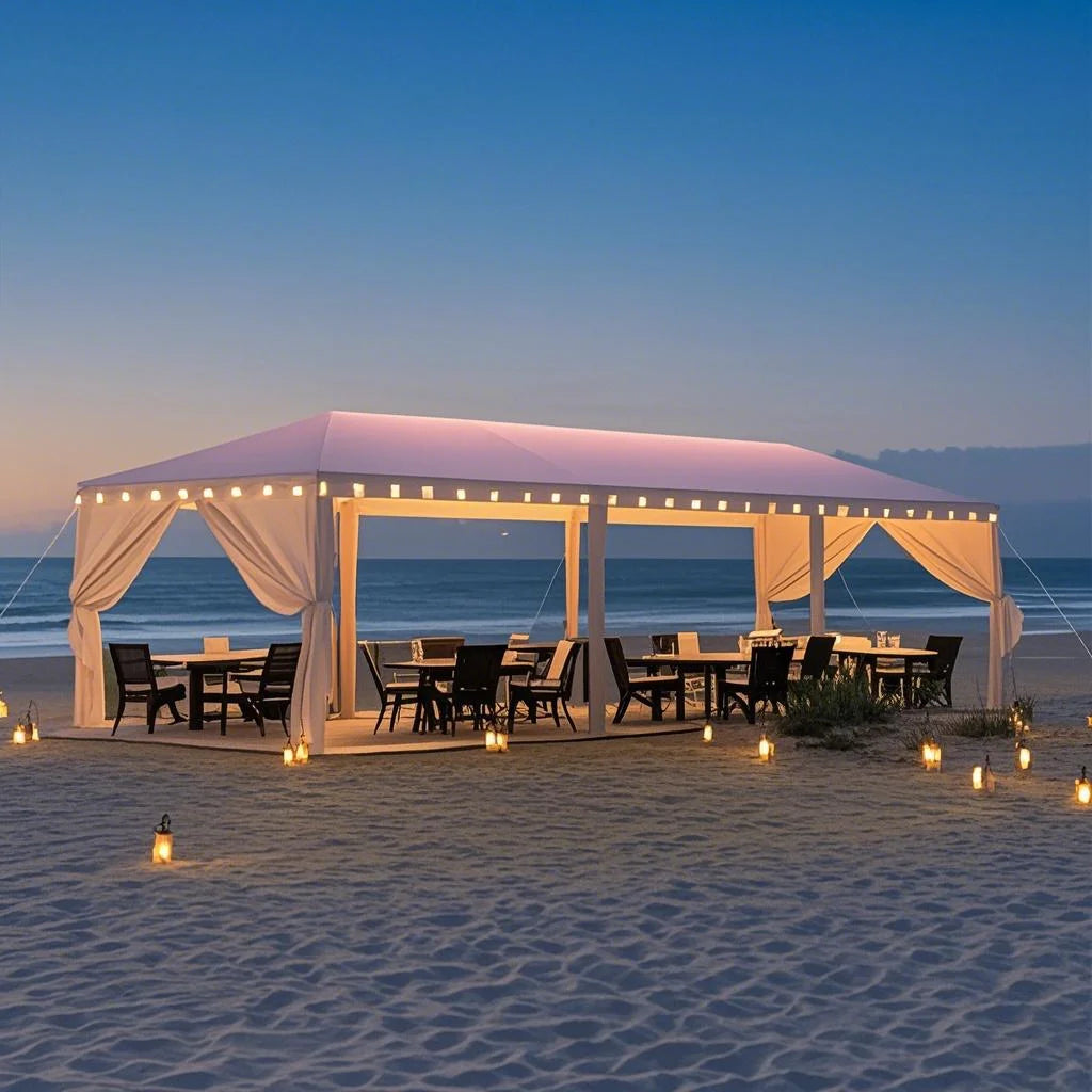 10x10 10x20 10x30ft Pop Up Party Tent Heavy Duty Gazebo Canopy with Removable Sidewalls | Waterproof Outdoor Wedding Tent, BBQ Pavilion & Event Shelter | Portable Backyard Sunshade Canopy Top