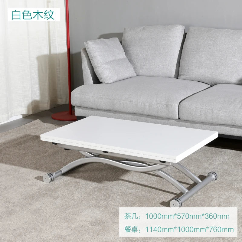 Gaomaiden free adjustment lifting coffee table small apartment household variable dining table dual-purpose square creative fold