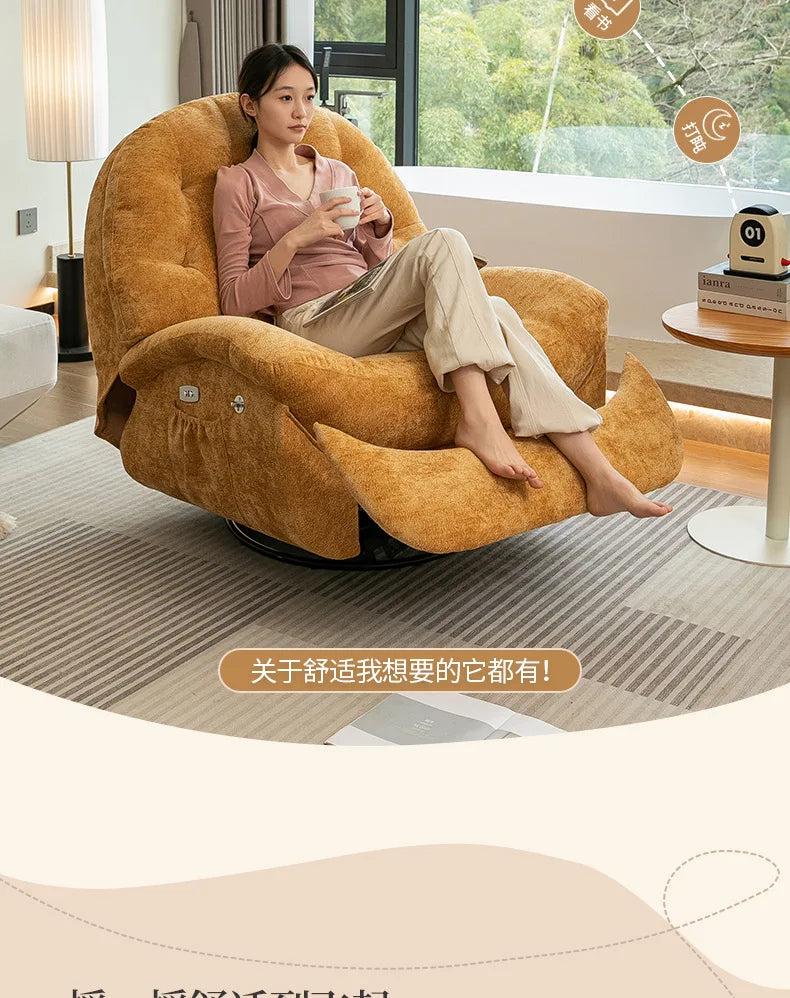 Multifunctional lazy sofa first class  living room sofa chair sleeping recliner electric single Internet celebrity
