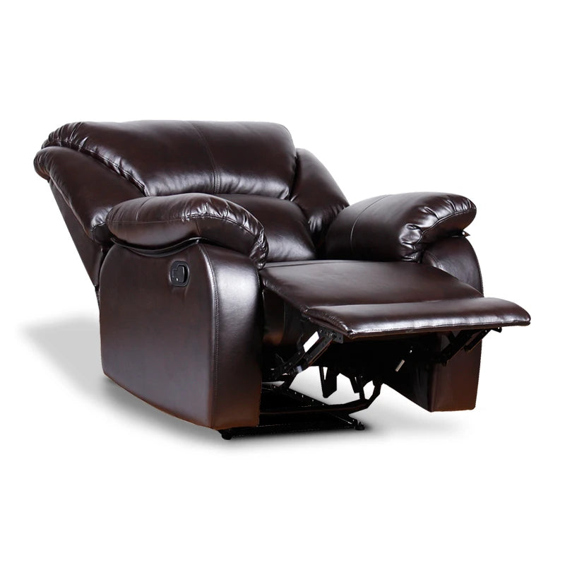 Hot Sale Black PU Leather Manual Recliner Sofa Chair Armchair for Living Room