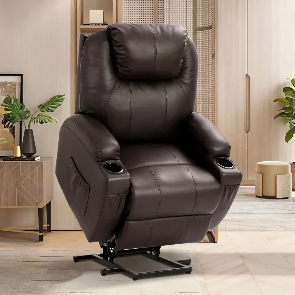 For Power Lift Recliner Chair with Massage, Single Sofa, Home Theater Seating with Heat and Vibration Sofa, Recliner Chair